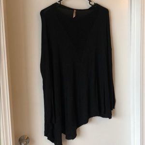 Black asymmetrical sweater